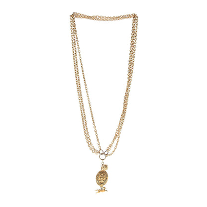 Chanel CC Medallion Multi Strand Long Necklace in Gold 3 of 7