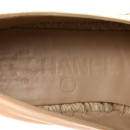 Chanel Lambskin CC Espadrilles 36 Beige Black 8 of 9