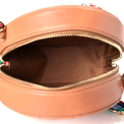 Chanel Shiny Lambskin Ribbon Quilted Round Clutch With Chain Brown 4 of 10