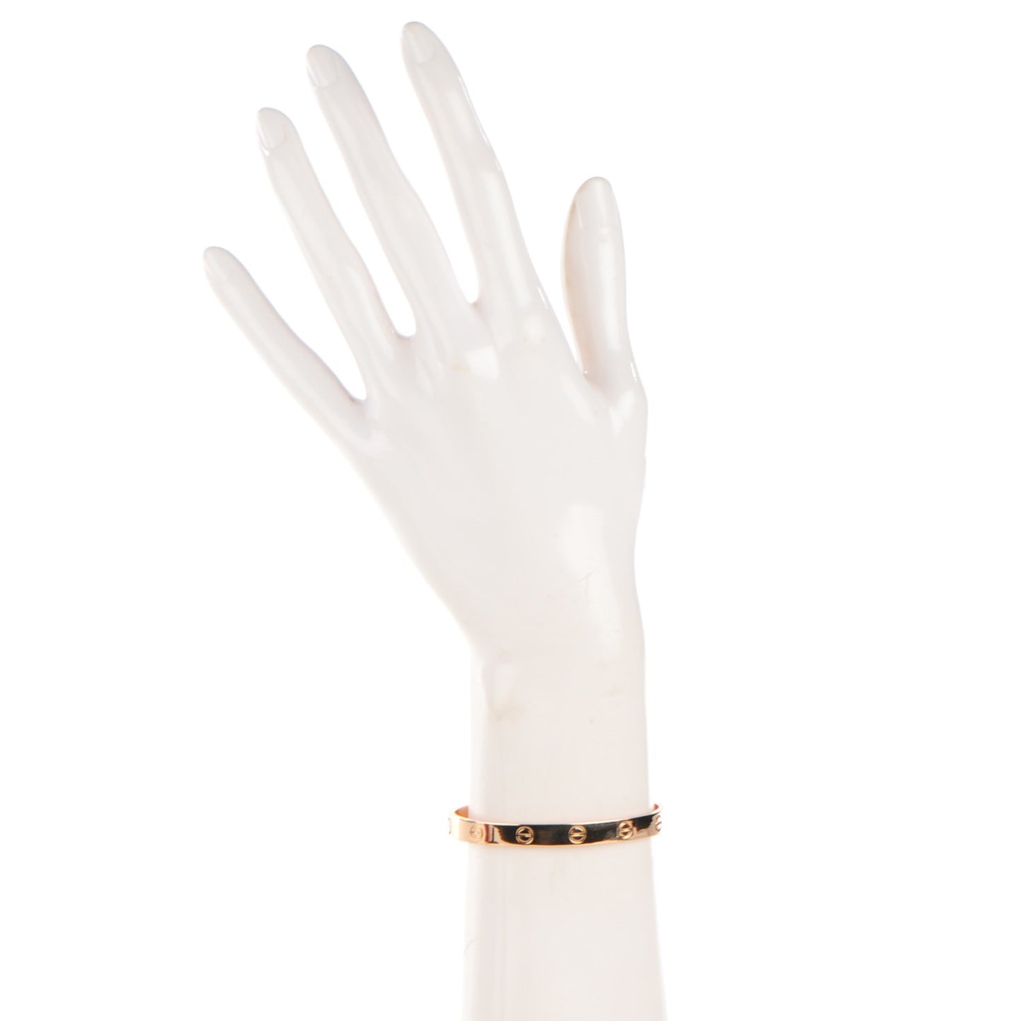 18K Pink Gold LOVE Cuff Bracelet 17