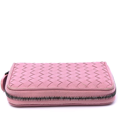 Bottega Veneta Nappa Intrecciato Zip Around Wallet Pink 8 of 8