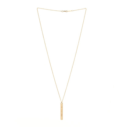 Tiffany 18K Yellow Gold 1837 Bar Pendant Necklace 3 of 6