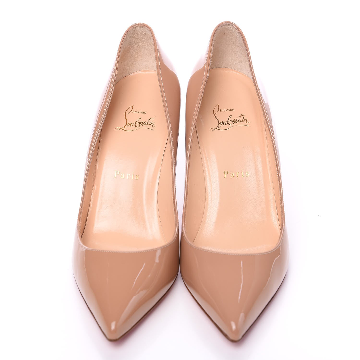 Christian Louboutin Patent Pigalle 85 Pumps 38.5 Nude 5 of 11