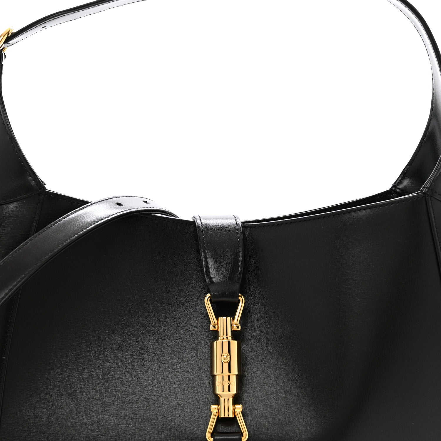 Gucci Boarded Dyana Lux Calfskin Medium Jackie 1961 Hobo Black 8 of 12