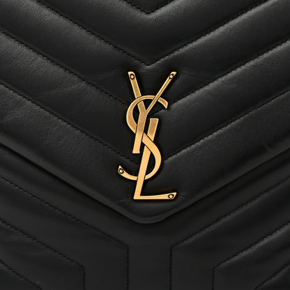 Saint Laurent Calfskin Y Quilted Monogram Large Loulou Chain Satchel  Black 8 of 10
