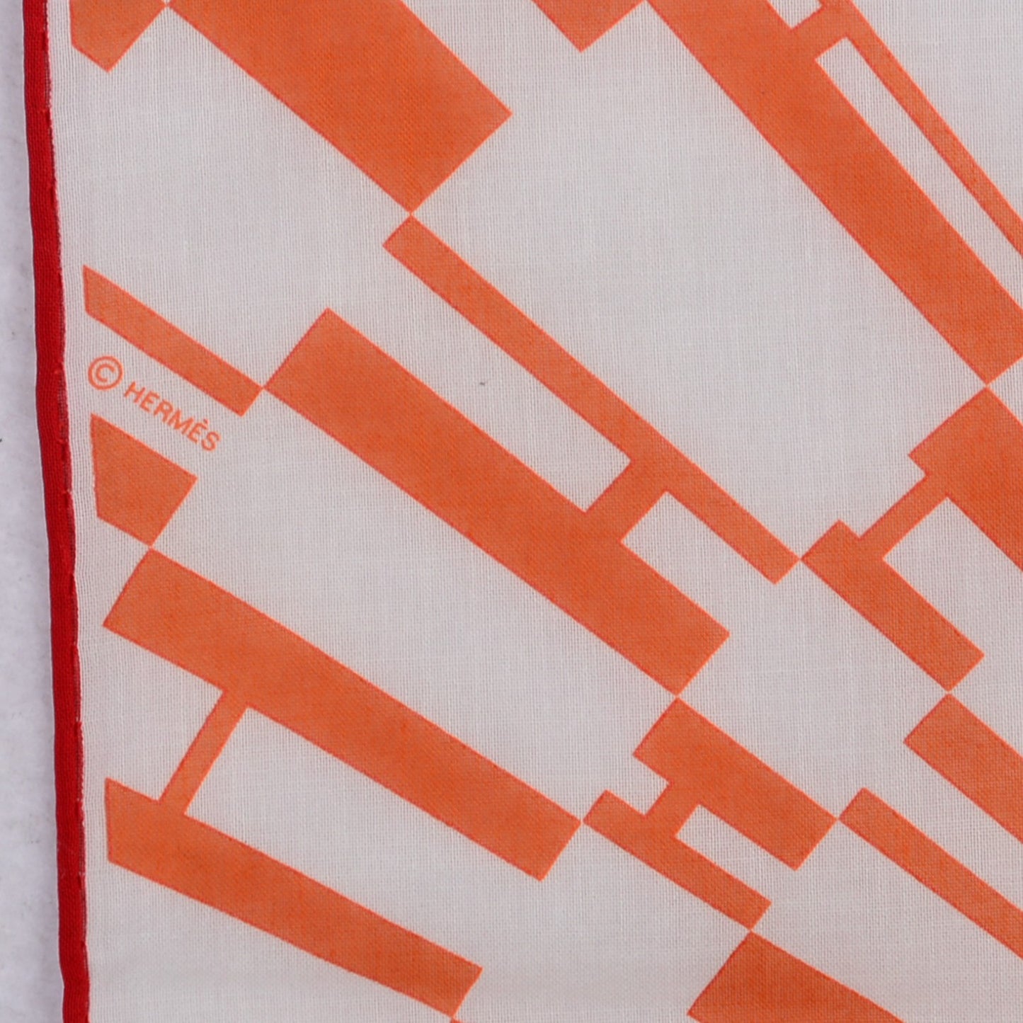Cotton Pocket Square Orange