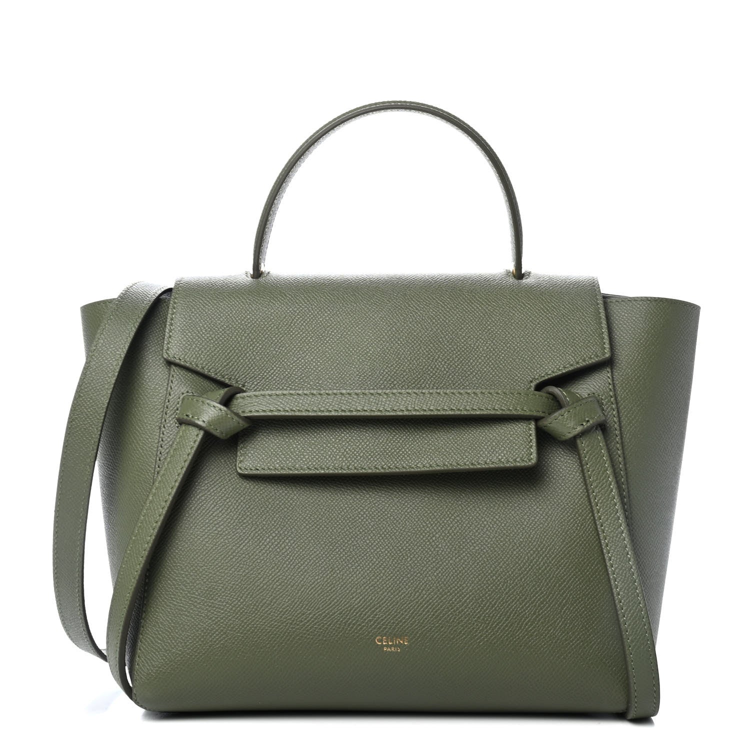 Celine Grained Calfskin Micro Belt Bag Army Green 1 of 4