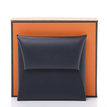 Hermes Epsom Verso Bastia Coin Purse Bleu Indigo Vert Amande 9 of 9