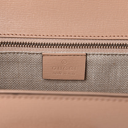 Gucci Shangai Calfskin Small Classic Bamboo Top Handle Bag Pink Apricot 6 of 11