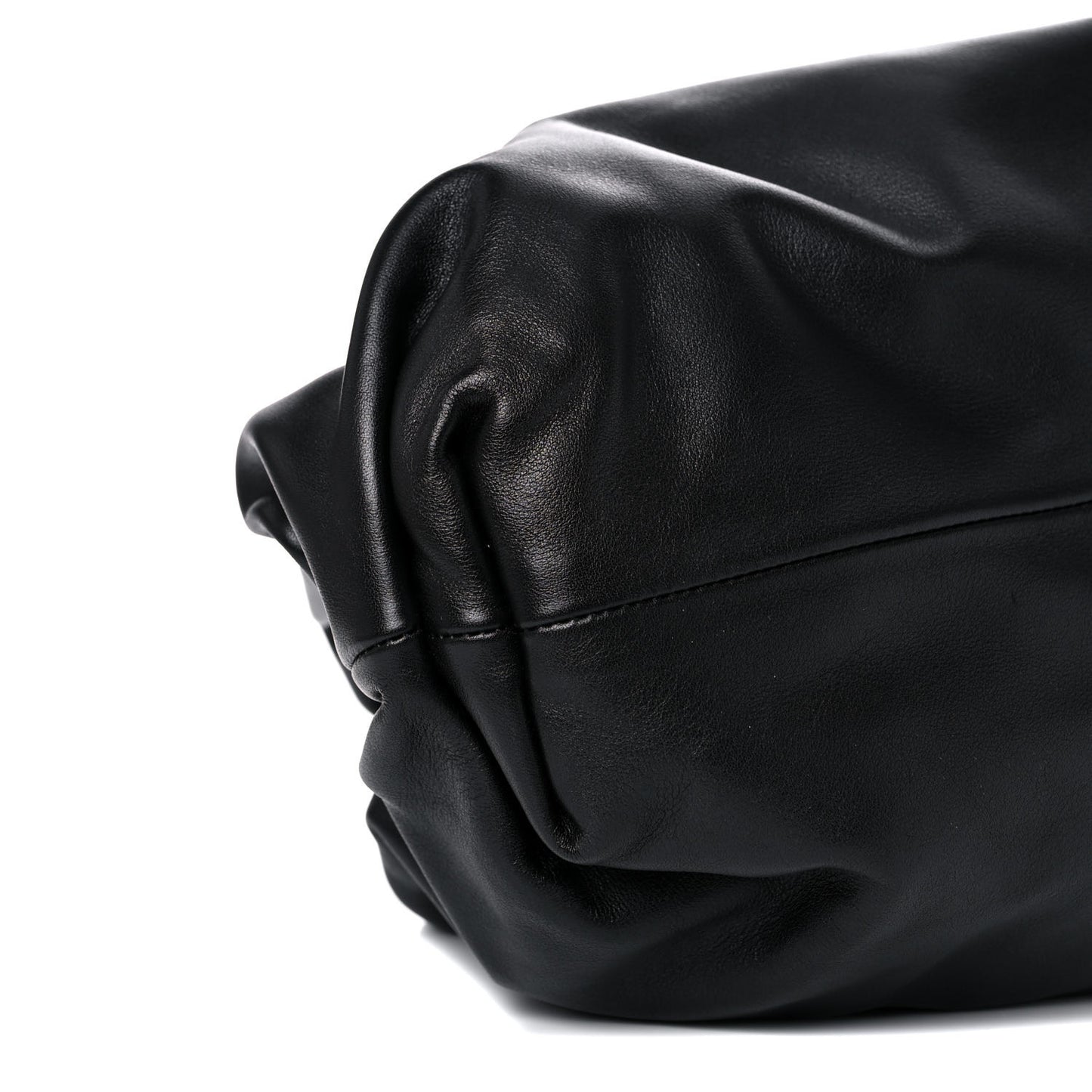 Smooth Butter Calf The Pouch Oversized Clutch Black