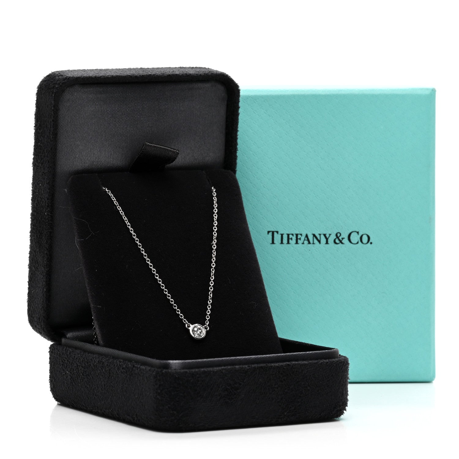 Tiffany Platinum Diamond .17ct Elsa Peretti Diamonds By The Yard Pendant Necklace 5 of 5