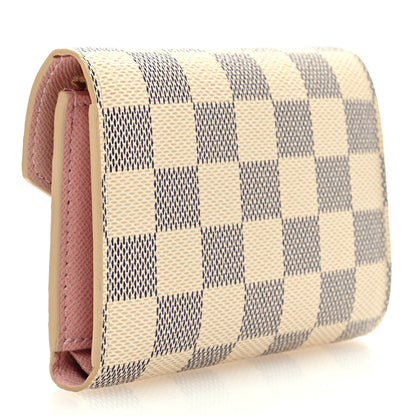 Louis Vuitton Damier Azur Victorine Wallet Rose Ballerine 3 of 7
