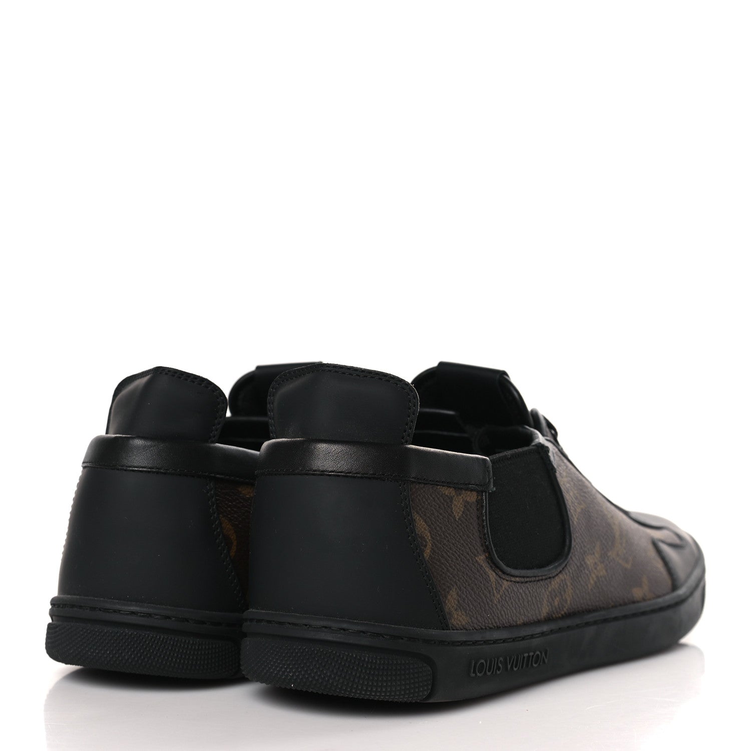 Louis Vuitton Calfskin Monogram Slalom Sneakers 9 9 Black 4 of 6