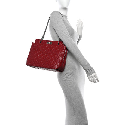 Chanel Aged Calfskin Quilted Reissue 2.55 Tote Red 2 of 12