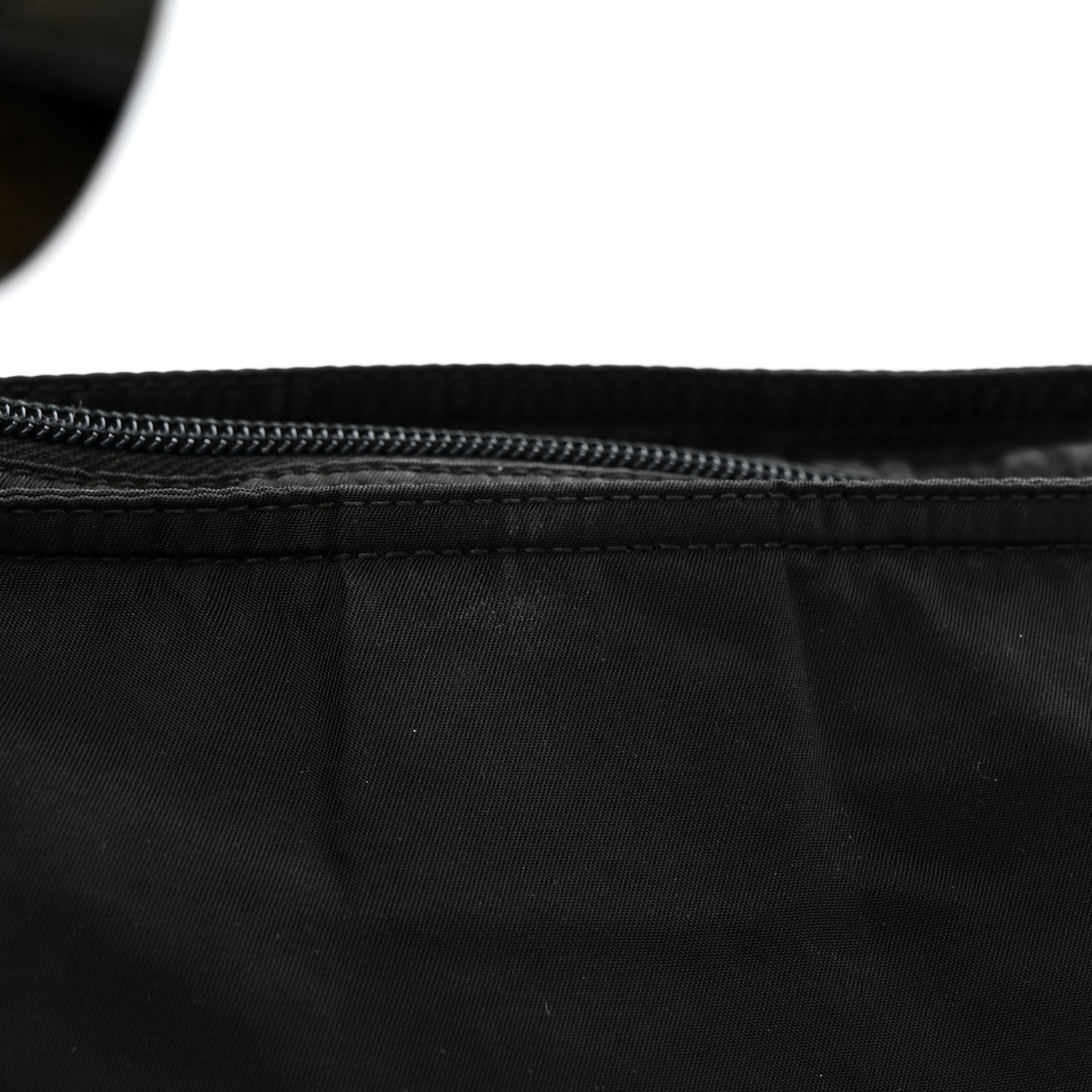 Nylon Vela Flat Messenger Bag Black