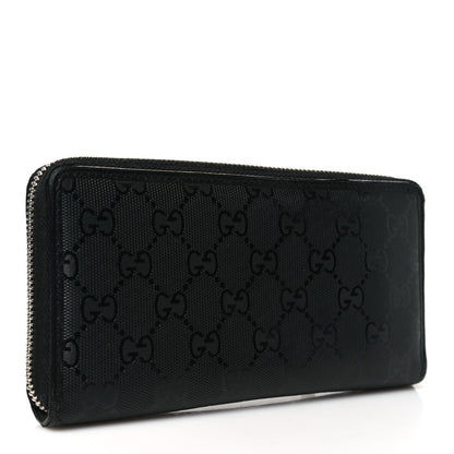 Gucci Imprime Monogram GG Pierce Zip Around Wallet Black 3 of 9