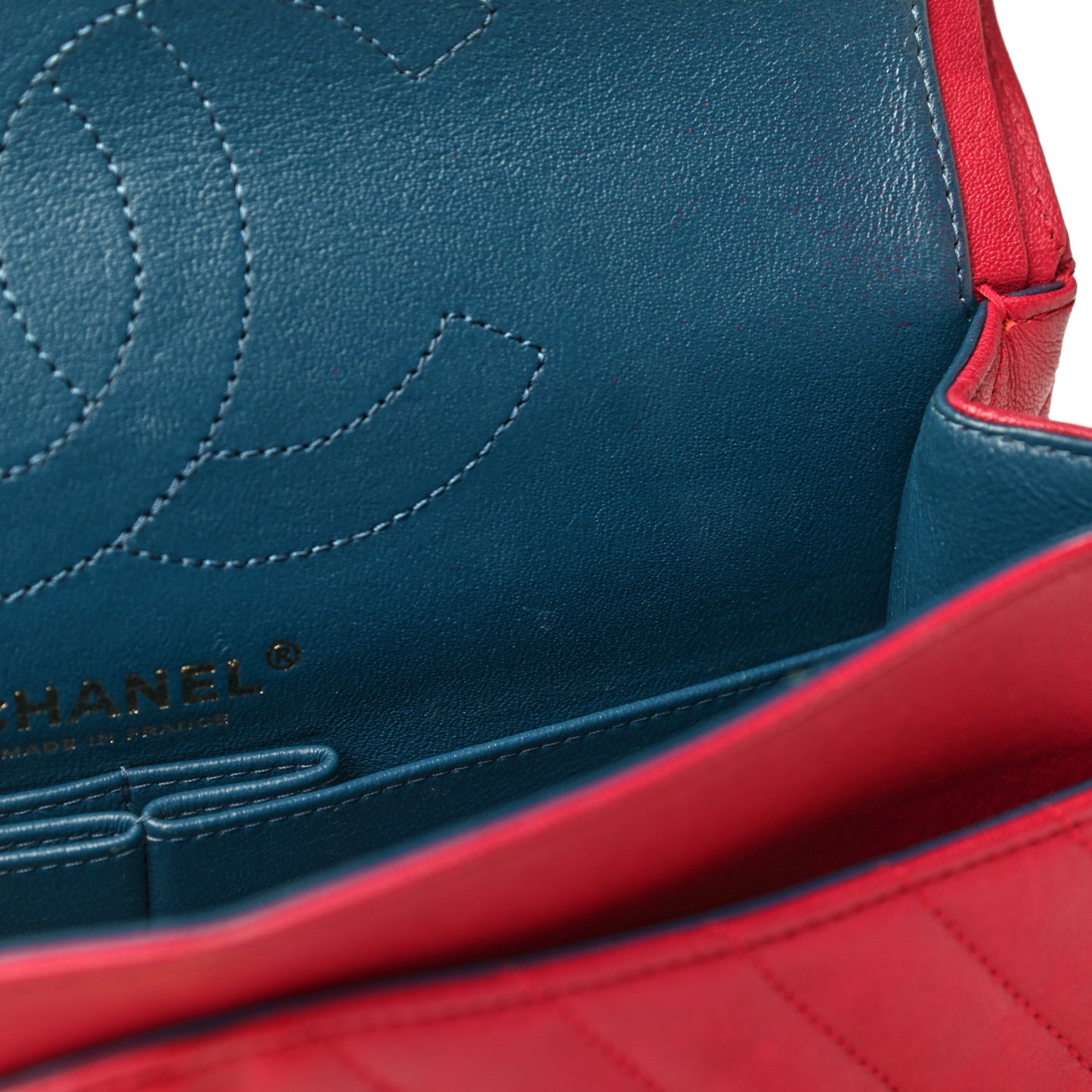 Calfskin Chevron Quilted 2.55 Reissue 225 Flap Red
