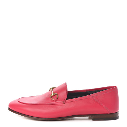 Gucci Lambskin Womens Brixton Horsebit Loafers 39.5 Hot Pink 1 of 12