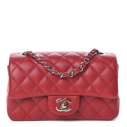 Chanel Caviar Quilted Mini Rectangular Flap Red 1 of 10