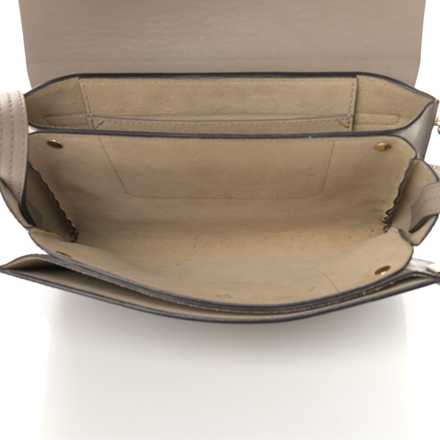 Chloe Suede Calfskin Small Faye Shoulder Bag Motty Grey 4 of 16