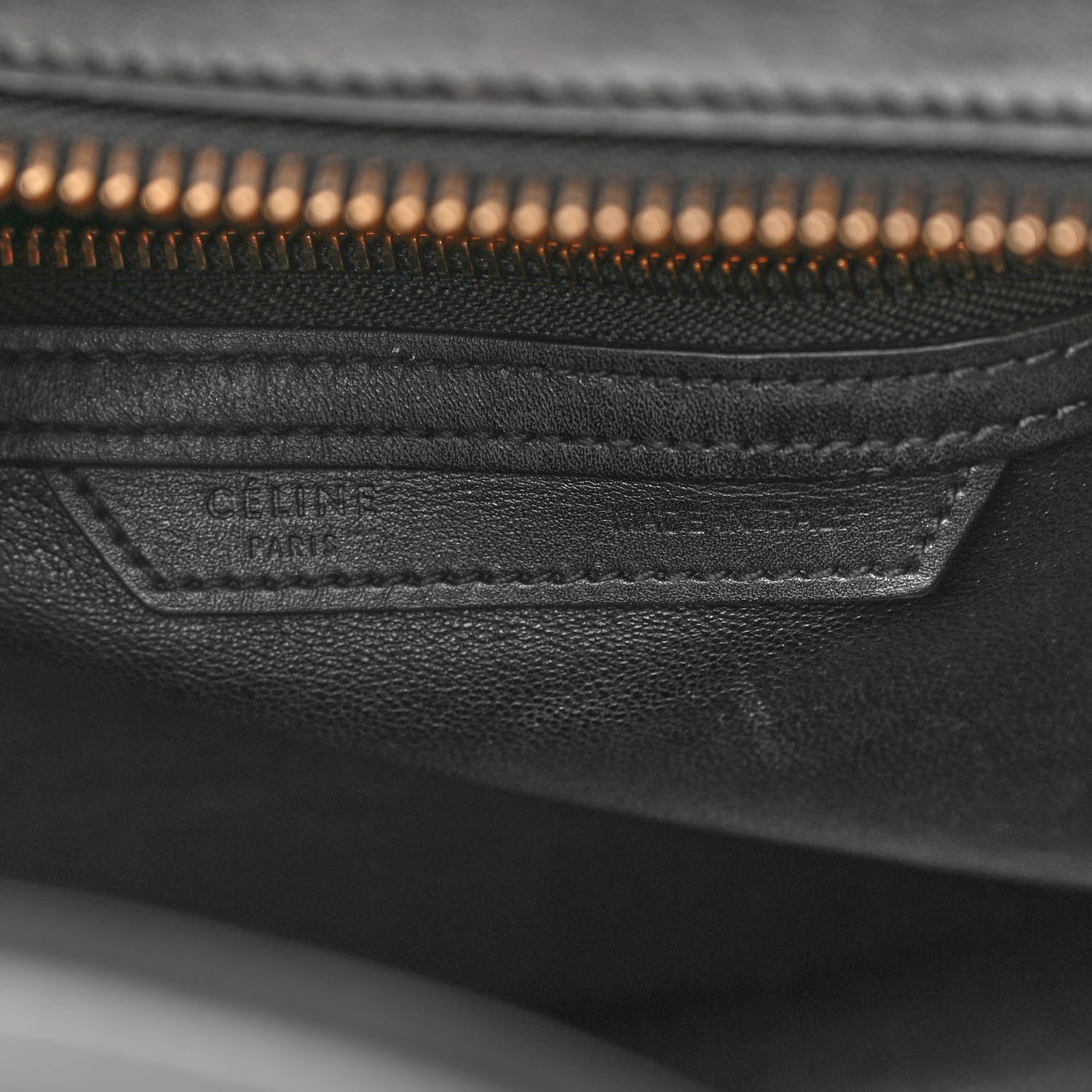 Celine Smooth Calfskin Multicolor Double Stitching Micro Luggage Black 6 of 8