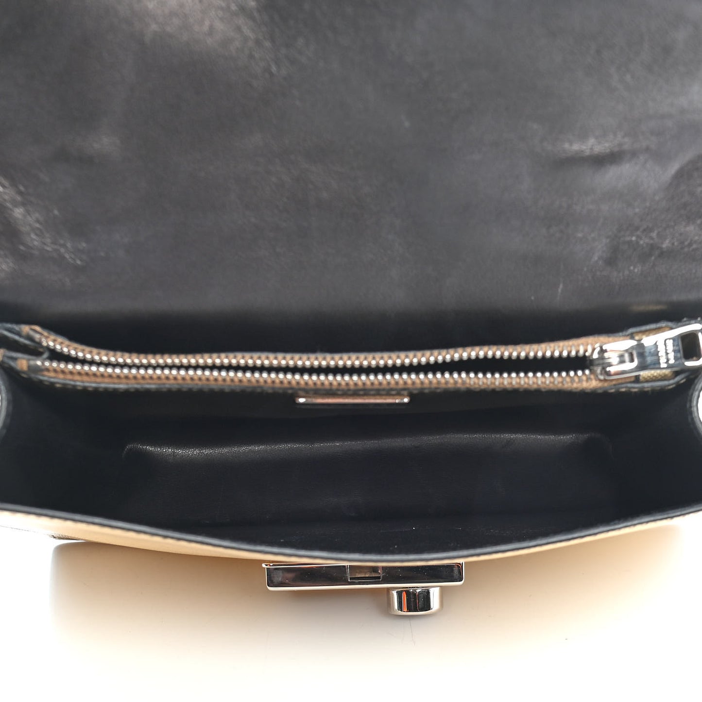 Saffiano Lux Sound Shoulder Bag Platino