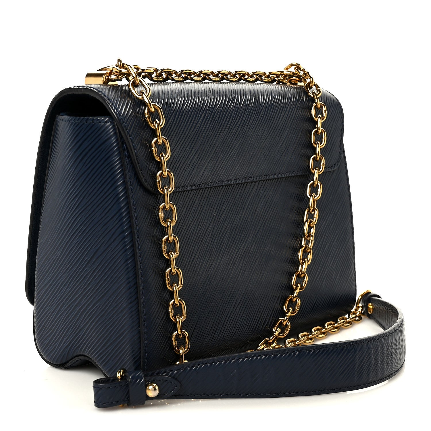 Louis Vuitton Epi Twist Shoulder Bag MM Indigo 4 of 11