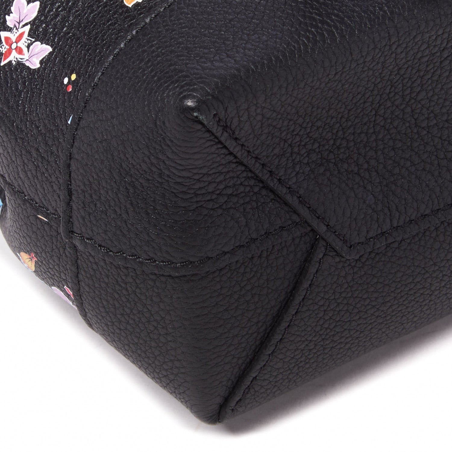 Louis Vuitton Calfskin Flower Lockme Mini Backpack Black Multicolor 5 of 9
