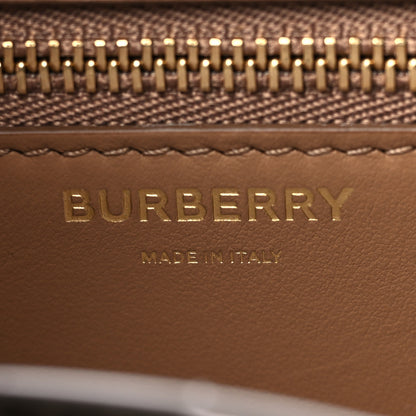 Burberry Calfskin Tartan Print Small TB Bag Light Fawn 6 of 11