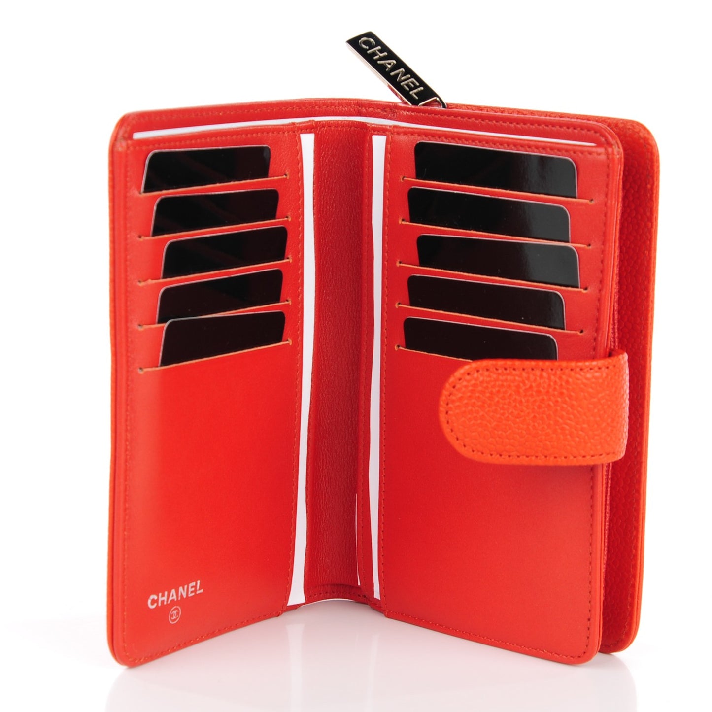 Caviar Timeless CC French Wallet Orange