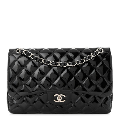 Chanel Patent Quilted Jumbo Double Flap Black 1 of 11