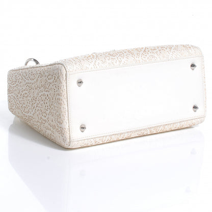 Christian Dior Laced Leather Lady Dior Off White 4 of 8