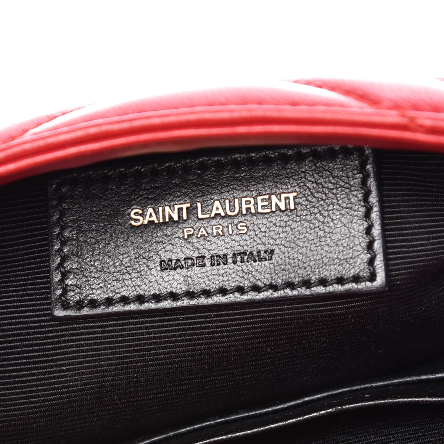 Saint Laurent Nappa Matelasse Chevron Classic Monogram Baby Chain Bag New Red 10 of 12