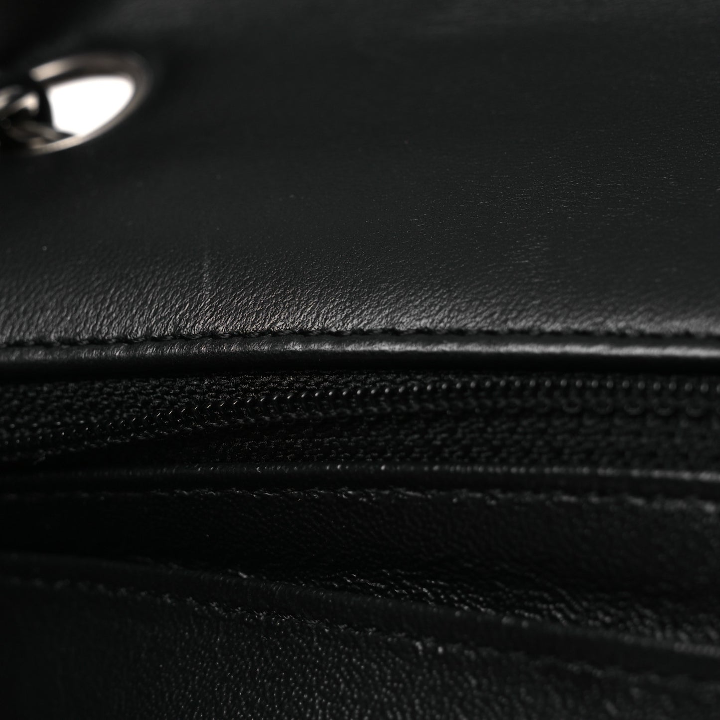 Lambskin Quilted Mini Rectangular Flap Black