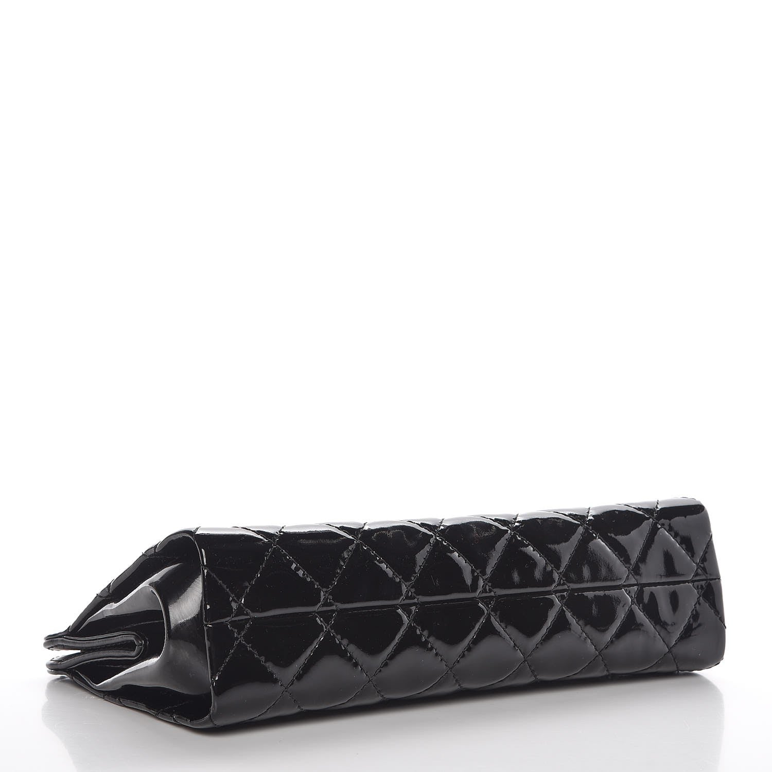 Chanel Patent CC Quilted Timeless Clutch Black 4 of 7