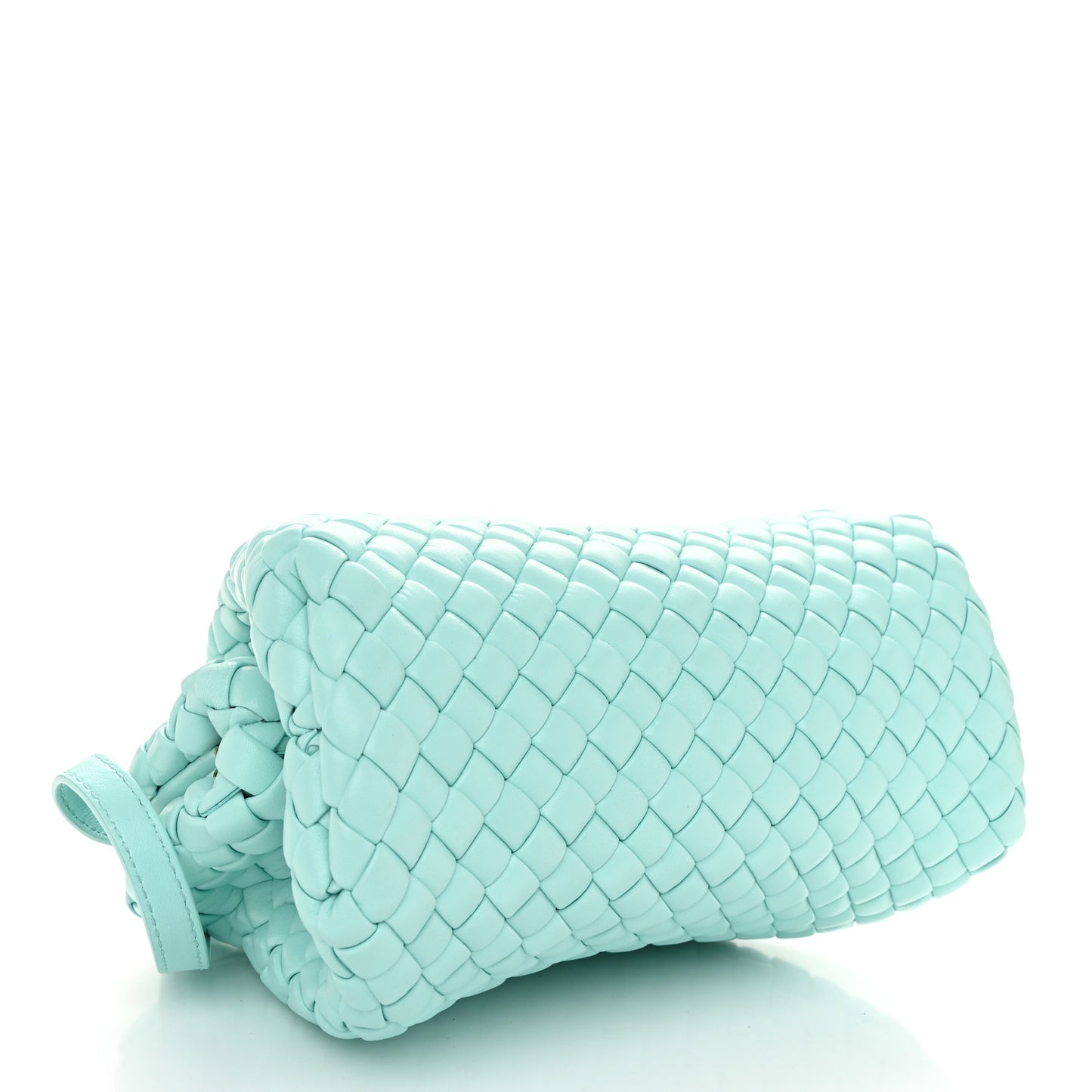 Nappa Intreccio Mini Padded Handle Bag Celadon