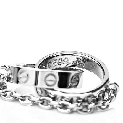 Cartier 18K White Gold Interlocking LOVE Bracelet 5 of 5