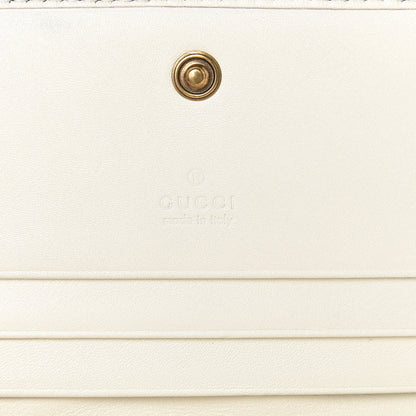 Gucci Calfskin Matelasse GG Marmont Card Case White 6 of 7
