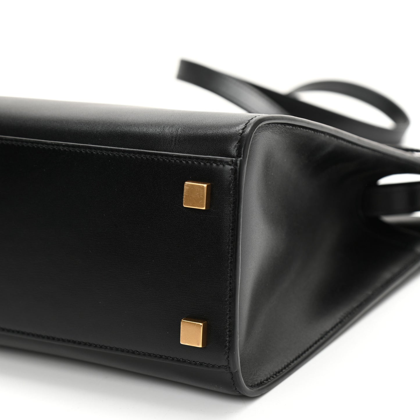 Calfskin Small Manhattan Shopper Tote Black