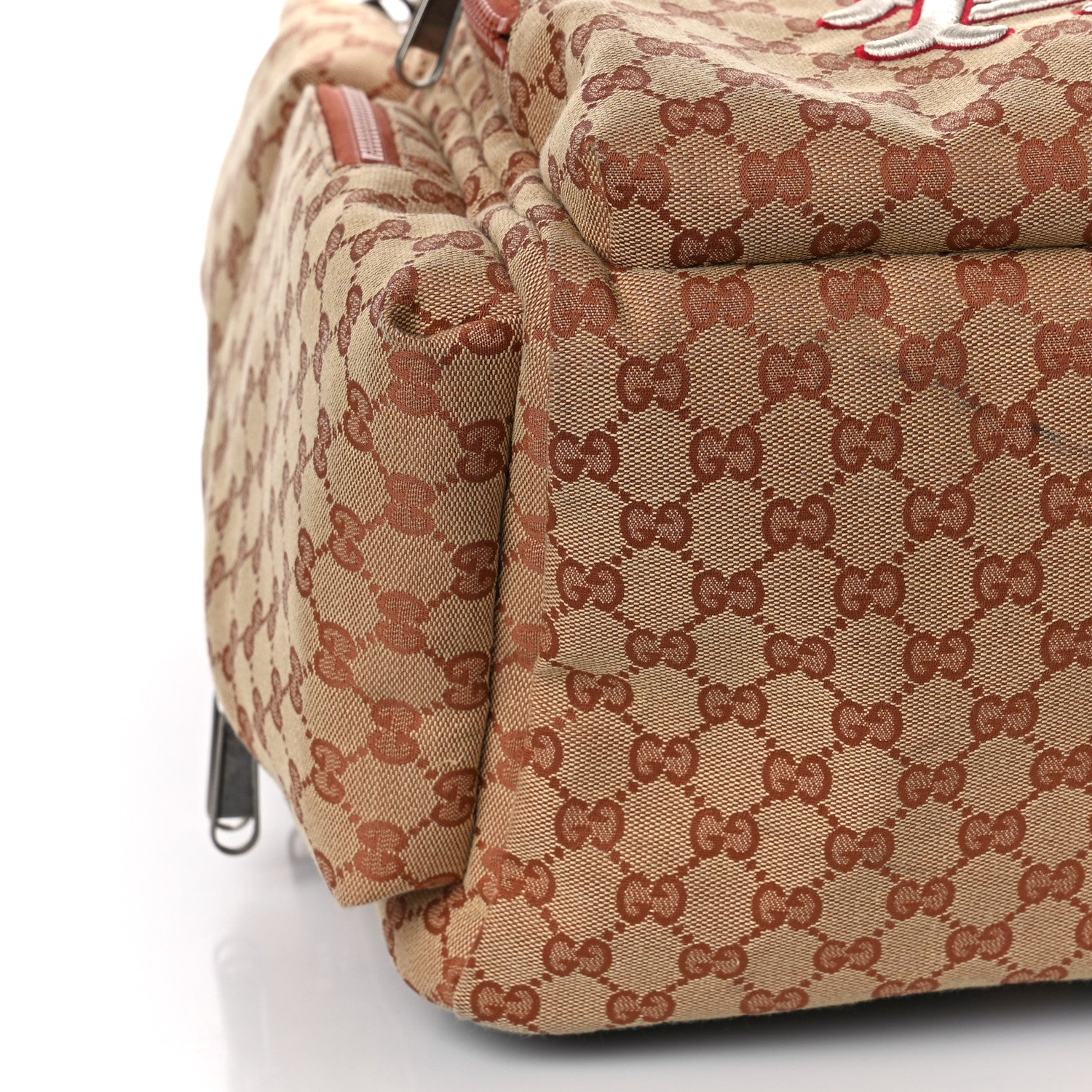 Gucci X MLB GG Monogram LA Dodgers Large Backpack Beige Ruggine Ivory 11 of 12