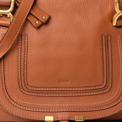 Chloe Calfskin Medium Marcie Satchel Tan 10 of 10