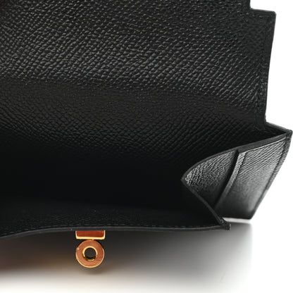 Hermes Epsom Kelly Pocket Compact Wallet Black 5 of 7