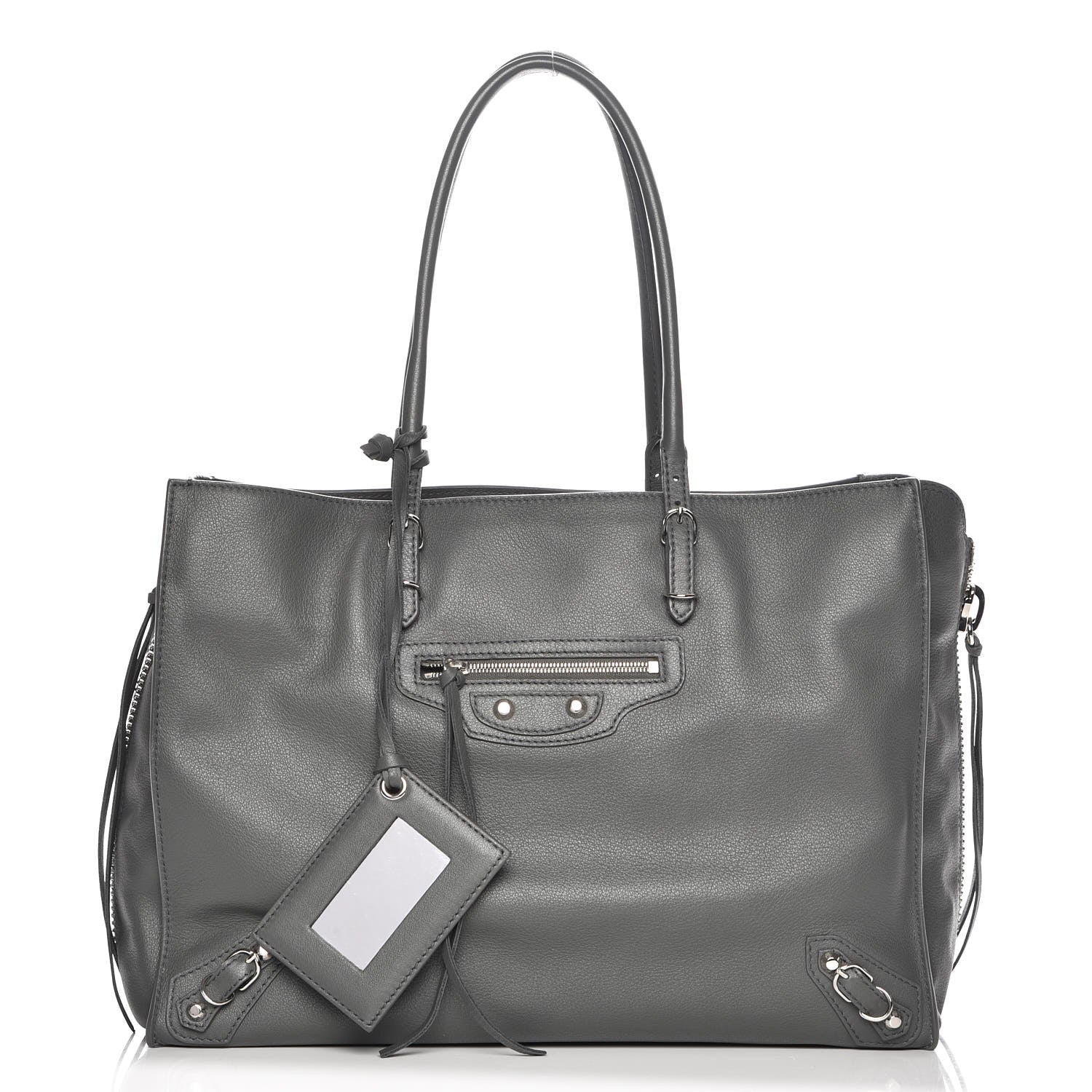 Balenciaga Veau Papier B4 Zip Around Tote Gris Fossile 1 of 8