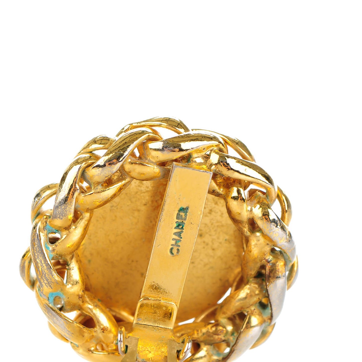 Wheat CC Clip On Earrings Gold