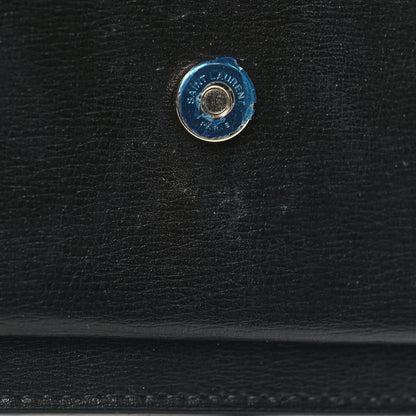 Saint Laurent Calfskin Monogram Sunset Top Handle Chain Wallet Black 6 of 10