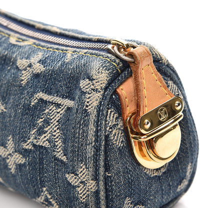 Louis Vuitton Monogram Denim Pochette Speedy PM Key Holder Blue 8 of 8