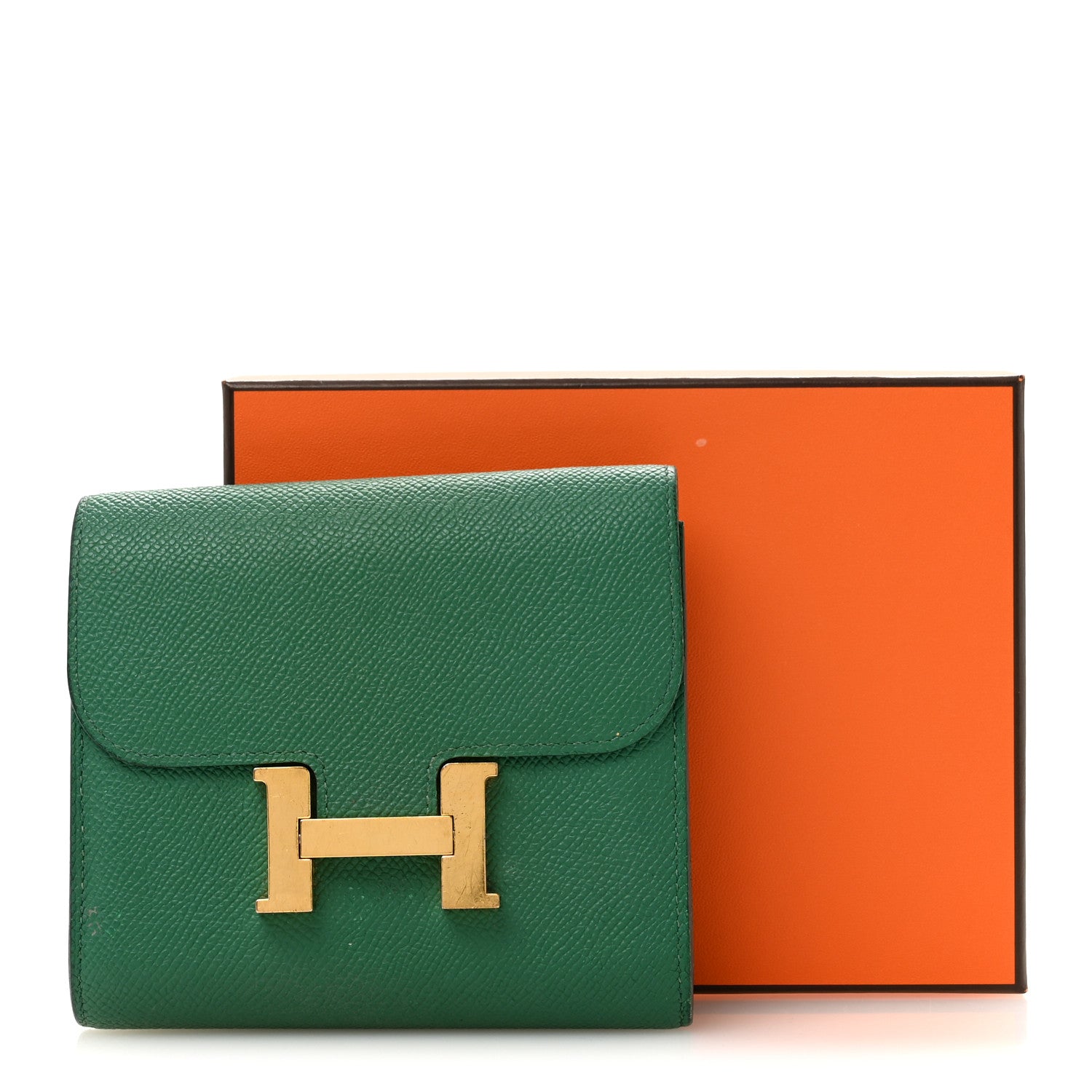 Hermes Epsom Constance Short Wallet Vert Vertigo 11 of 11