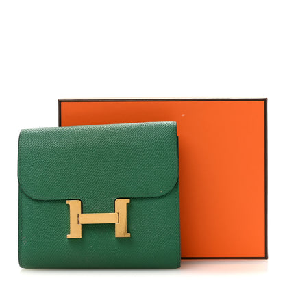 Hermes Epsom Constance Short Wallet Vert Vertigo 11 of 11