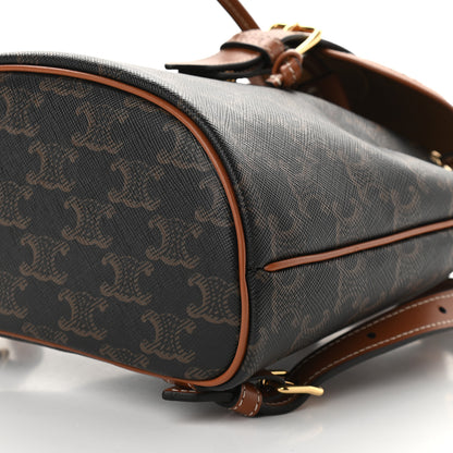 Celine Triomphe Canvas Calfskin Mini Folco Backpack Tan 9 of 9