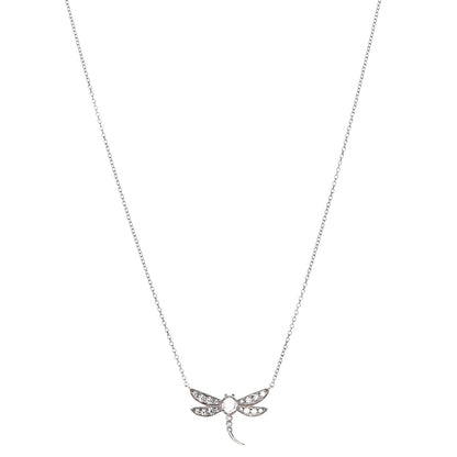 Tiffany Platinum Diamond Enchant Dragonfly Pendant Necklace 1 of 6